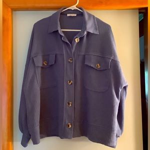 White Birch SM SHACKET Oversized SOFT & WAFFLE TEXTURE, Boutique Brand Name